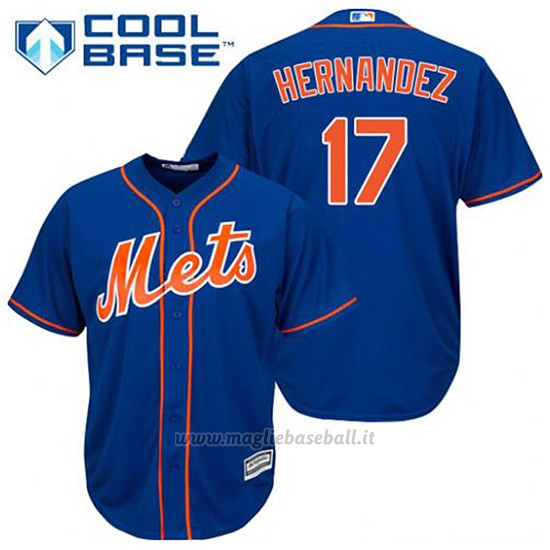 Maglia Baseball Uomo New York Mets Keith Hernandez 17 Blu Alterner 1ªCool Base